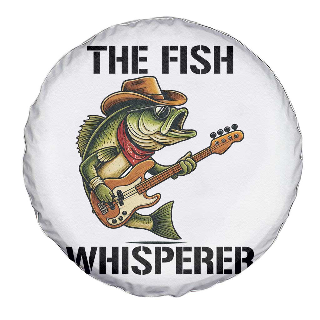 Funny Bass Fishing Spare Tire Cover The Fish Whisperer Fisherman Humor - Wonder Print Shop