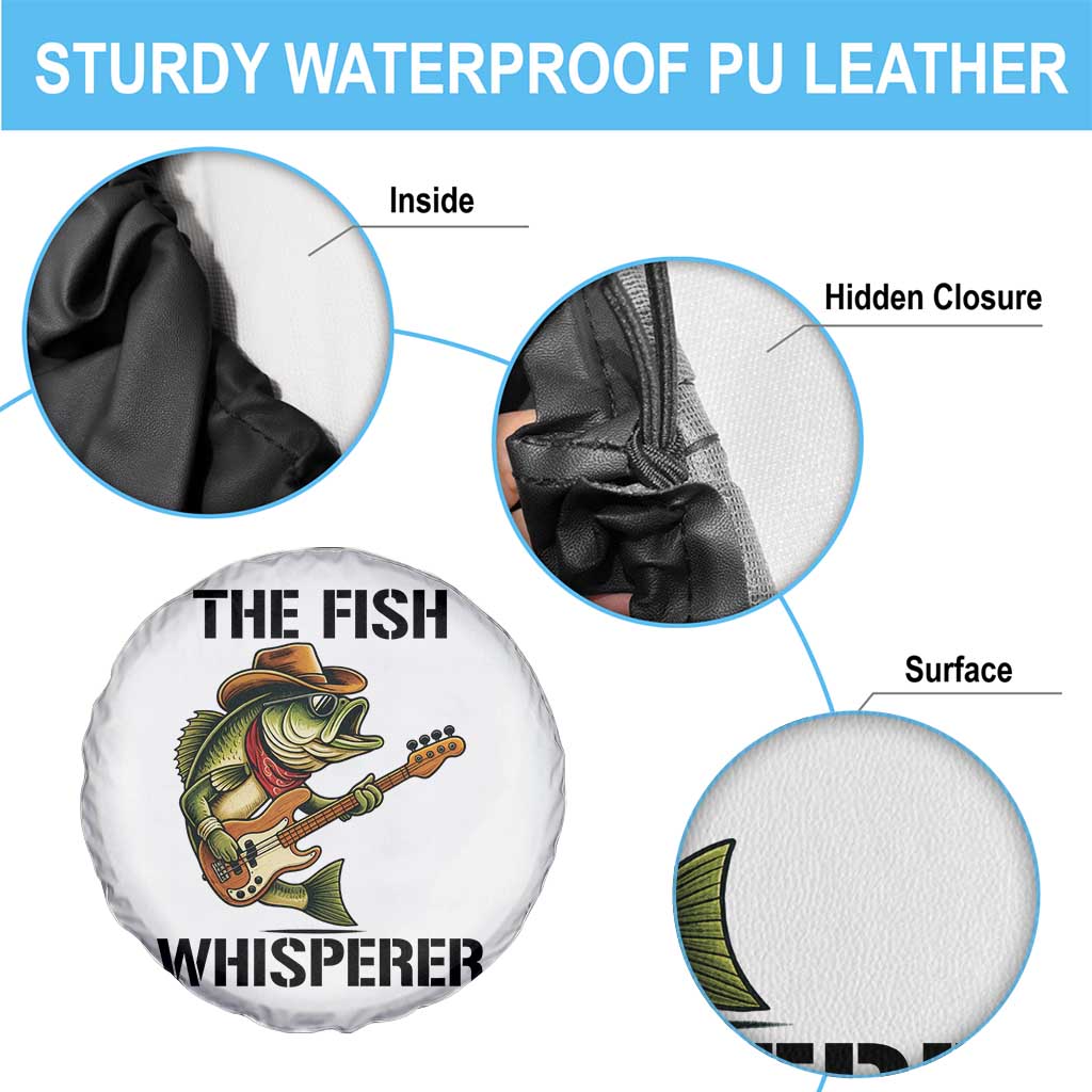 Funny Bass Fishing Spare Tire Cover The Fish Whisperer Fisherman Humor - Wonder Print Shop