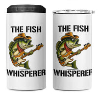Funny Bass Fishing 4 in 1 Can Cooler Tumbler The Fish Whisperer Fisherman Humor
