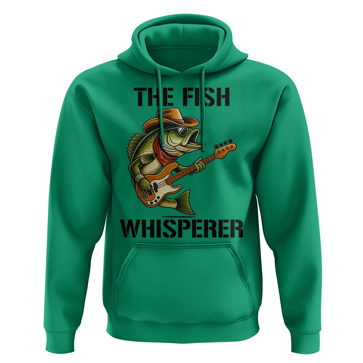 Funny Bass Fishing Hoodie The Fish Whisperer Fisherman Humor - Wonder Print Shop