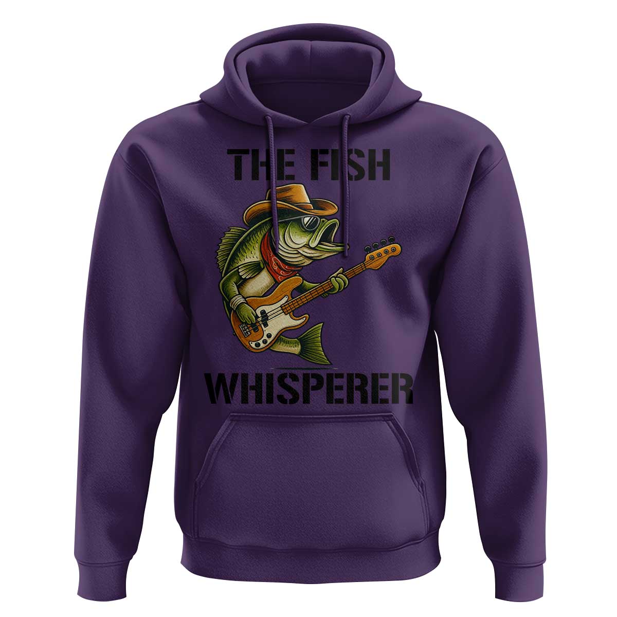 Funny Bass Fishing Hoodie The Fish Whisperer Fisherman Humor - Wonder Print Shop