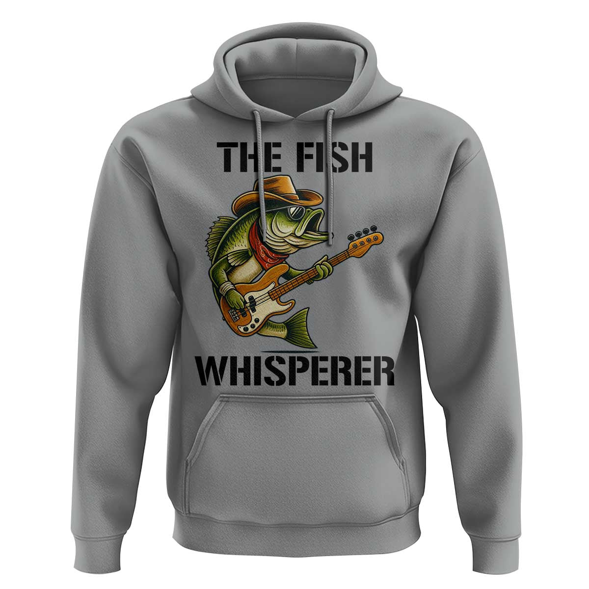 Funny Bass Fishing Hoodie The Fish Whisperer Fisherman Humor - Wonder Print Shop