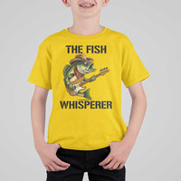 Funny Bass Fishing T Shirt For Kid The Fish Whisperer Fisherman Humor - Wonder Print Shop