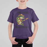 Funny Bass Fishing T Shirt For Kid The Fish Whisperer Fisherman Humor - Wonder Print Shop