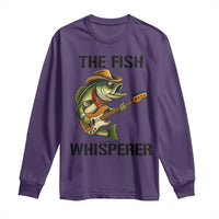 Funny Bass Fishing Long Sleeve Shirt The Fish Whisperer Fisherman Humor - Wonder Print Shop