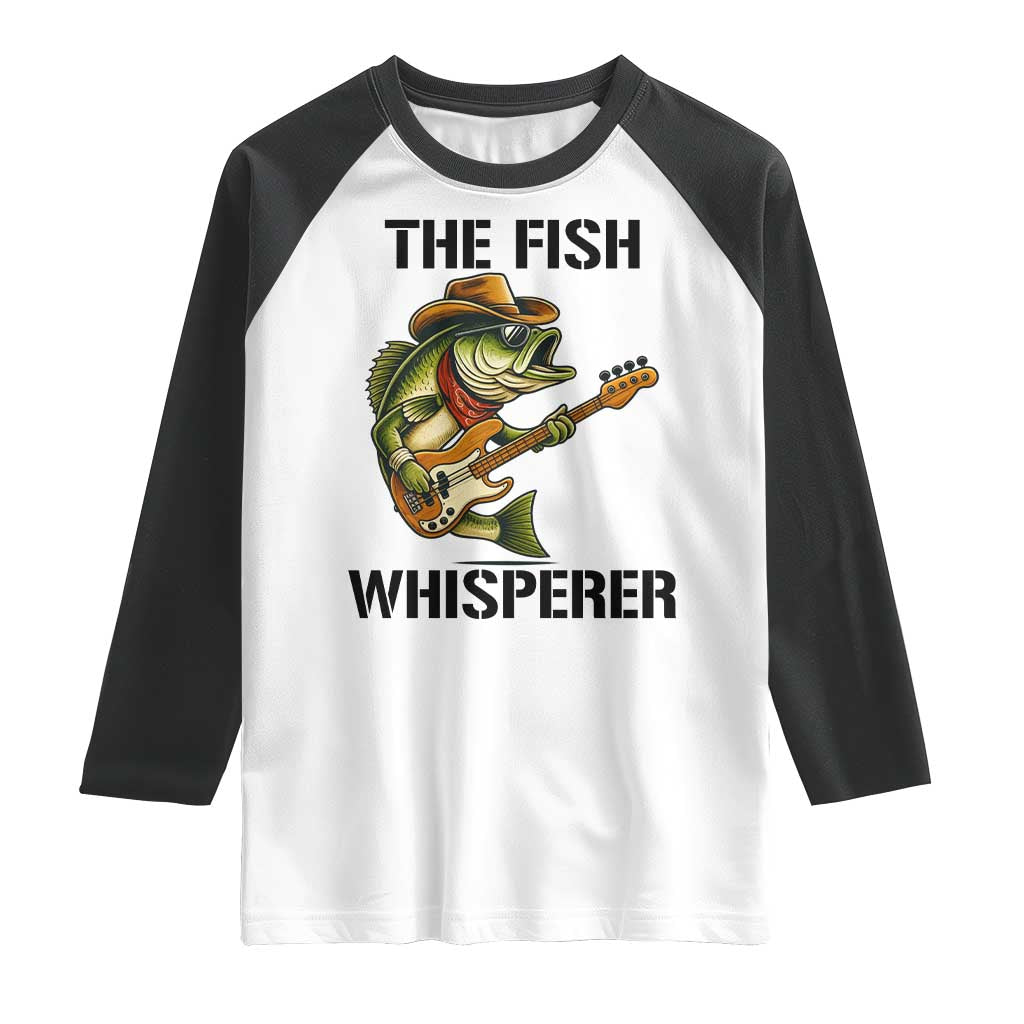 Funny Bass Fishing Raglan Shirt The Fish Whisperer Fisherman Humor - Wonder Print Shop