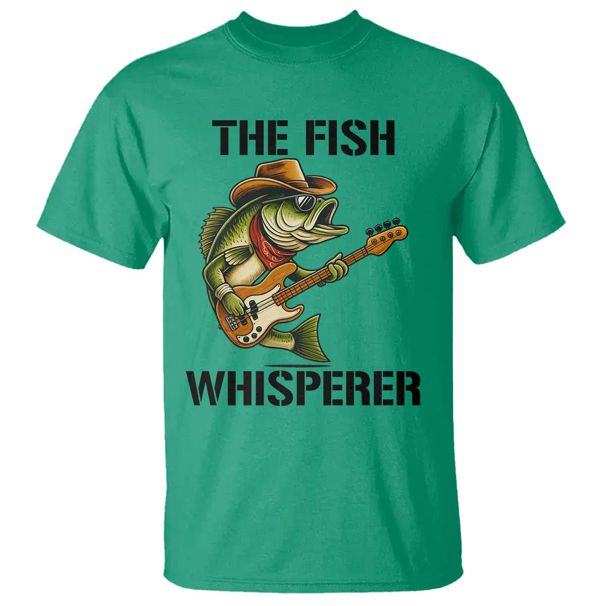 Funny Bass Fishing T Shirt The Fish Whisperer Fisherman Humor - Wonder Print Shop