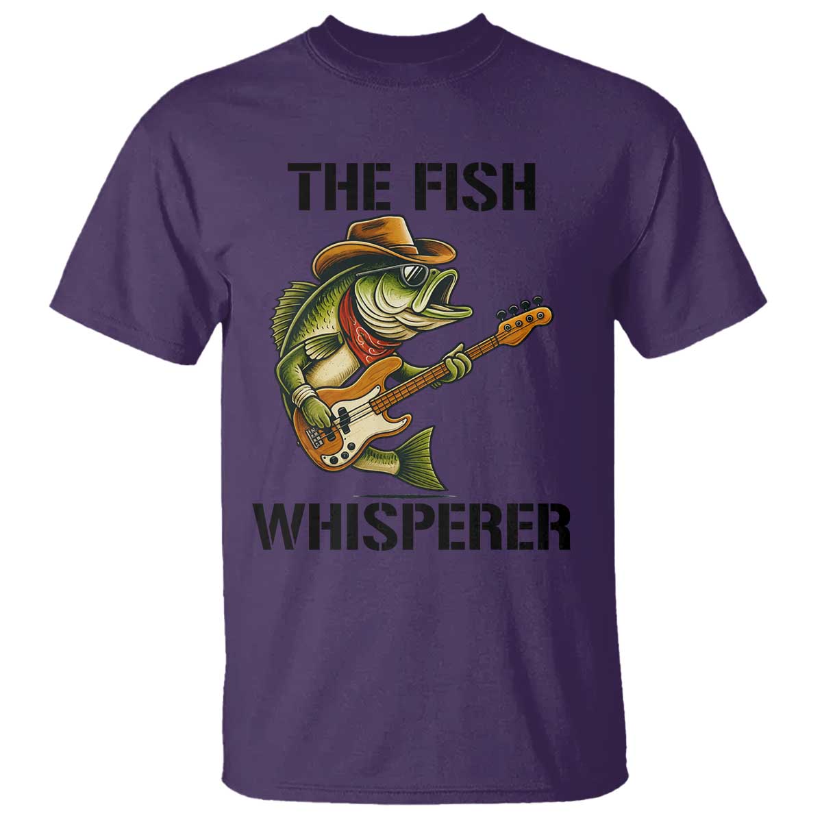 Funny Bass Fishing T Shirt The Fish Whisperer Fisherman Humor - Wonder Print Shop