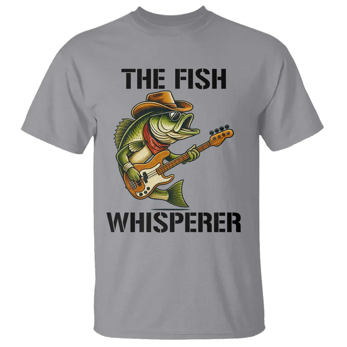 Funny Bass Fishing T Shirt The Fish Whisperer Fisherman Humor - Wonder Print Shop