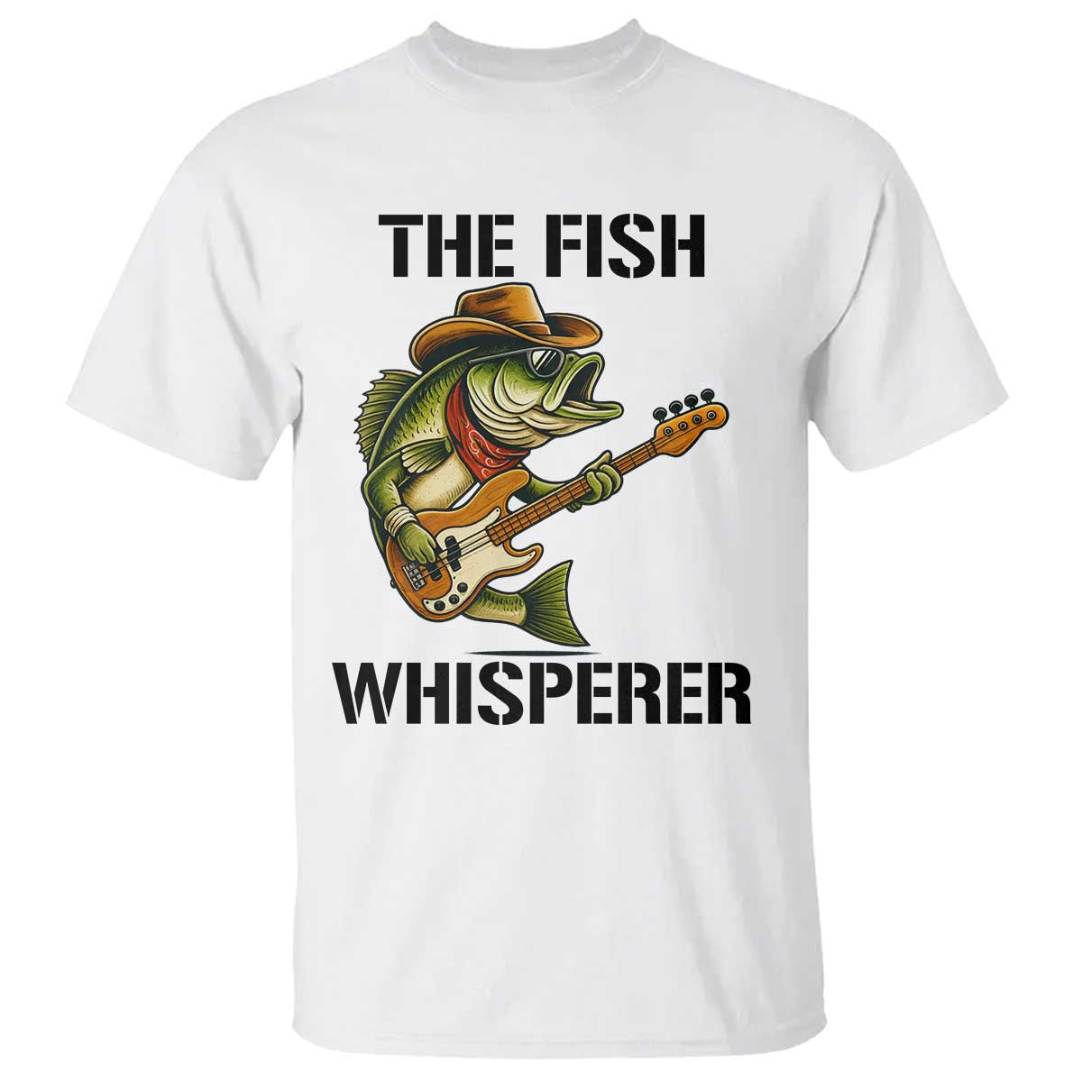 Funny Bass Fishing T Shirt The Fish Whisperer Fisherman Humor - Wonder Print Shop