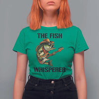 Funny Bass Fishing T Shirt For Women The Fish Whisperer Fisherman Humor - Wonder Print Shop