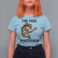 Funny Bass Fishing T Shirt For Women The Fish Whisperer Fisherman Humor - Wonder Print Shop