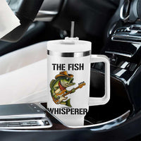 Funny Bass Fishing Tumbler With Handle The Fish Whisperer Fisherman Humor
