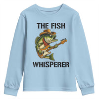 Funny Bass Fishing Youth Sweatshirt The Fish Whisperer Fisherman Humor - Wonder Print Shop