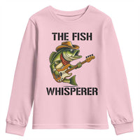 Funny Bass Fishing Youth Sweatshirt The Fish Whisperer Fisherman Humor - Wonder Print Shop