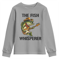 Funny Bass Fishing Youth Sweatshirt The Fish Whisperer Fisherman Humor - Wonder Print Shop