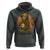 Japanese Samurai Cat Hoodie Retro Cat Playing Shamisen Art - Wonder Print Shop