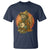 Japanese Samurai Cat T Shirt Retro Cat Playing Shamisen Art - Wonder Print Shop