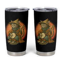 Japanese Samurai Cat Tumbler Cup Retro Cat Playing Shamisen Art