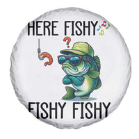Funny Bass Fish Spare Tire Cover Here Fishy Fishy Fisherman Fishing Lover - Wonder Print Shop