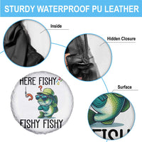 Funny Bass Fish Spare Tire Cover Here Fishy Fishy Fisherman Fishing Lover - Wonder Print Shop