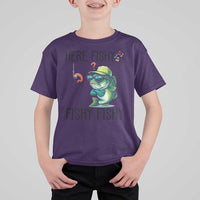 Funny Bass Fish T Shirt For Kid Here Fishy Fishy Fisherman Fishing Lover - Wonder Print Shop