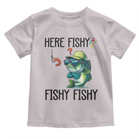 Funny Bass Fish Toddler T Shirt Here Fishy Fishy Fisherman Fishing Lover - Wonder Print Shop