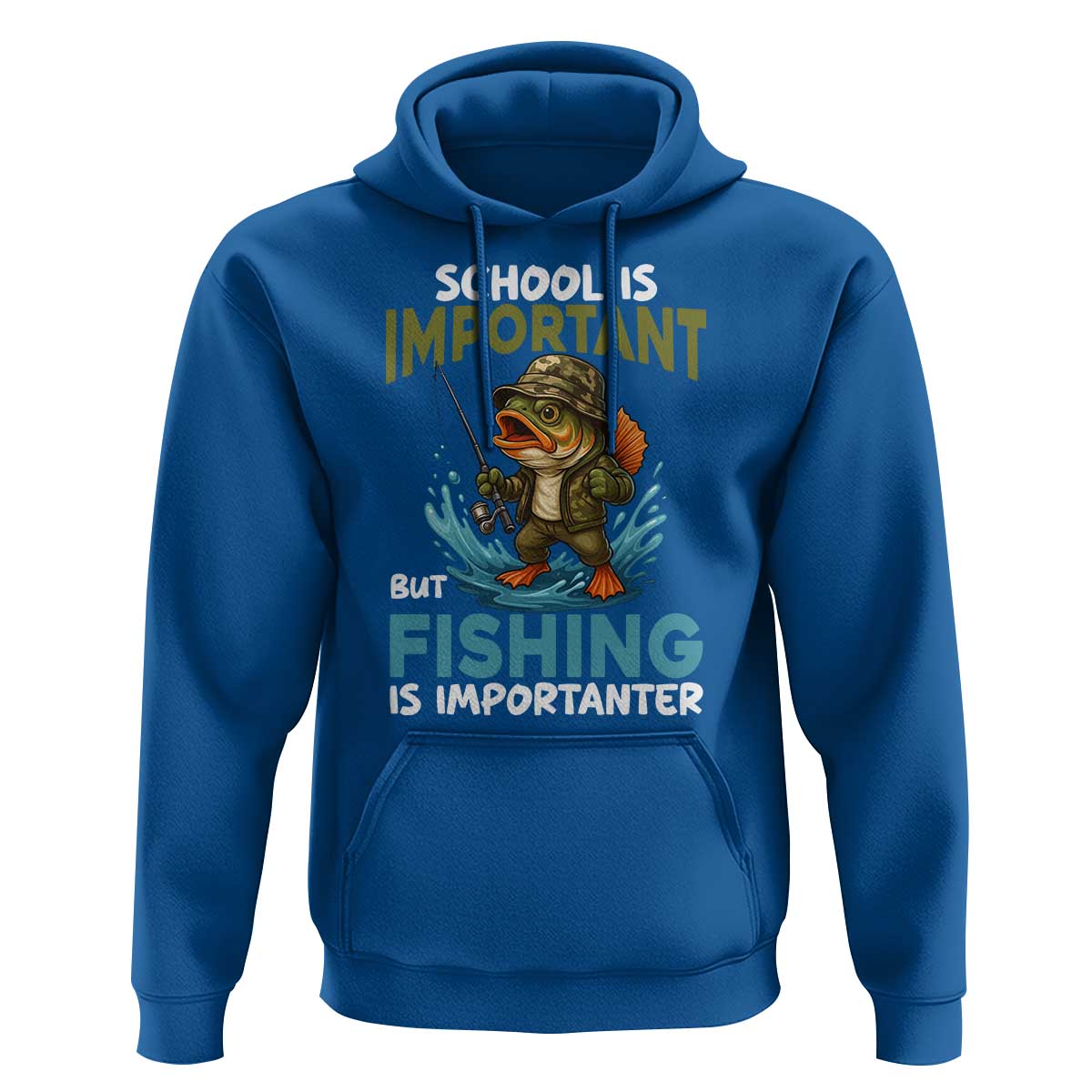 School Is Important But Fishing Is Important Hoodie Funny Bass Fishing - Wonder Print Shop