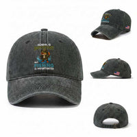 School Is Important But Fishing Is Important Washed Cotton Baseball Cap Funny Bass Fishing