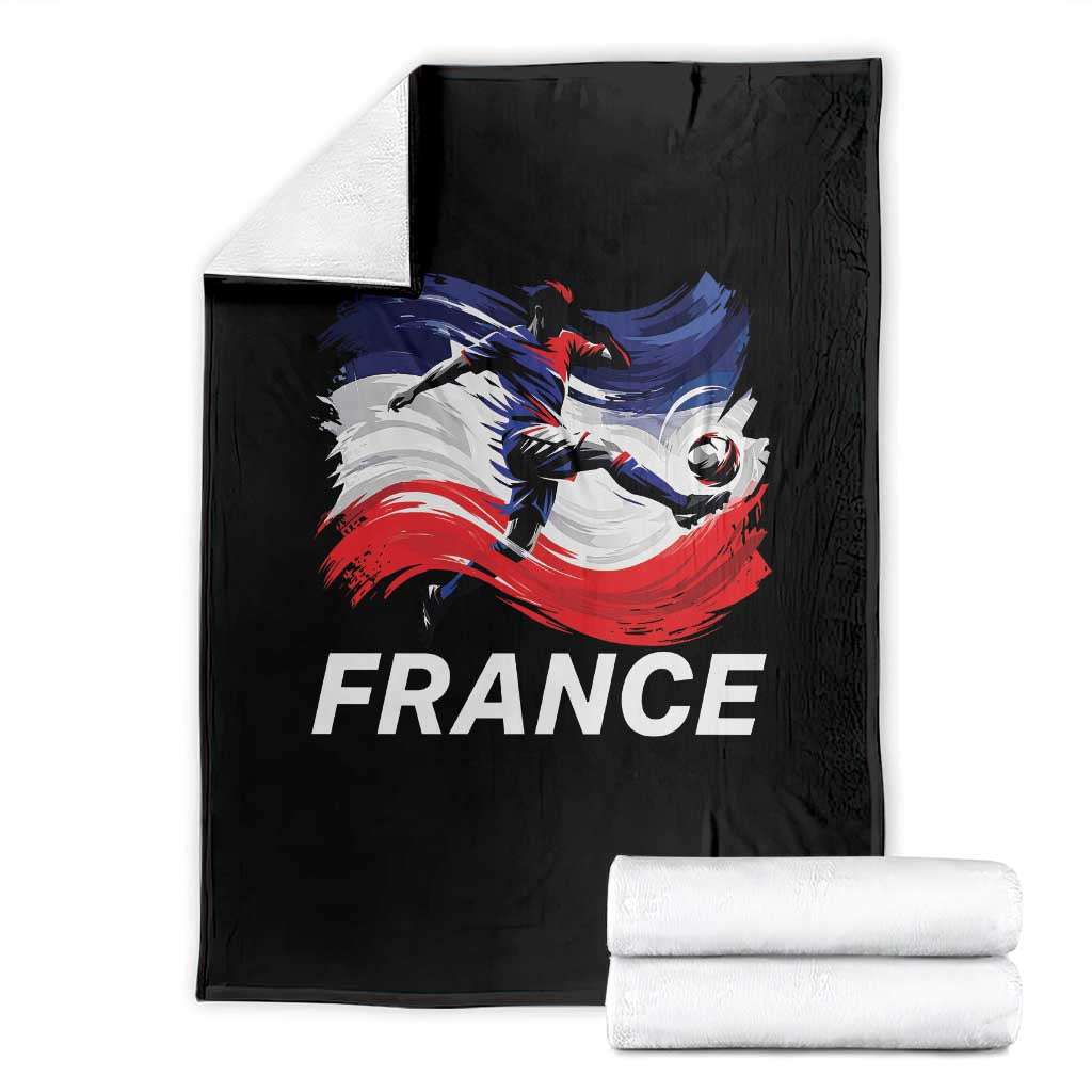 France Soccer Football Fan French Flag Throw Blanket