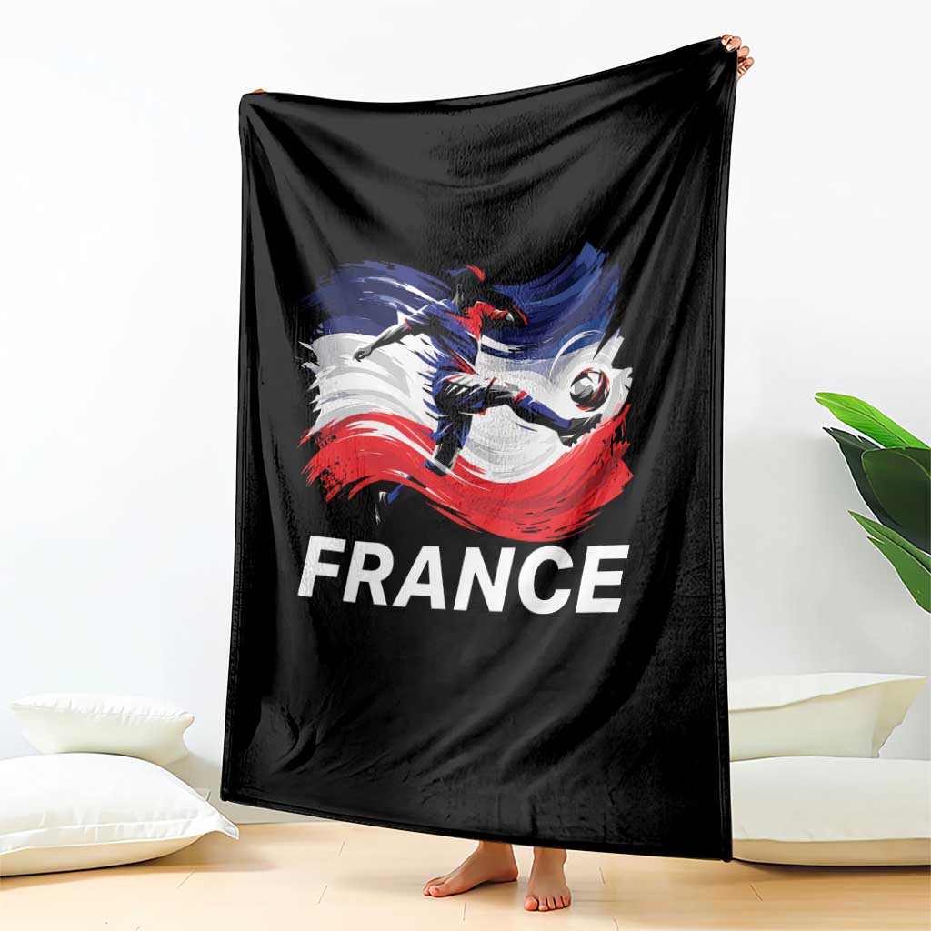 France Soccer Football Fan French Flag Throw Blanket