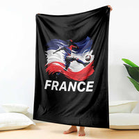 France Soccer Football Fan French Flag Throw Blanket