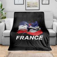 France Soccer Football Fan French Flag Throw Blanket