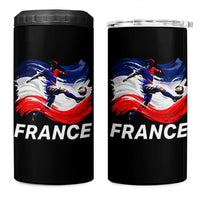 France Soccer Football Fan French Flag 4 in 1 Can Cooler Tumbler