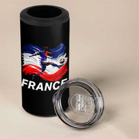 France Soccer Football Fan French Flag 4 in 1 Can Cooler Tumbler
