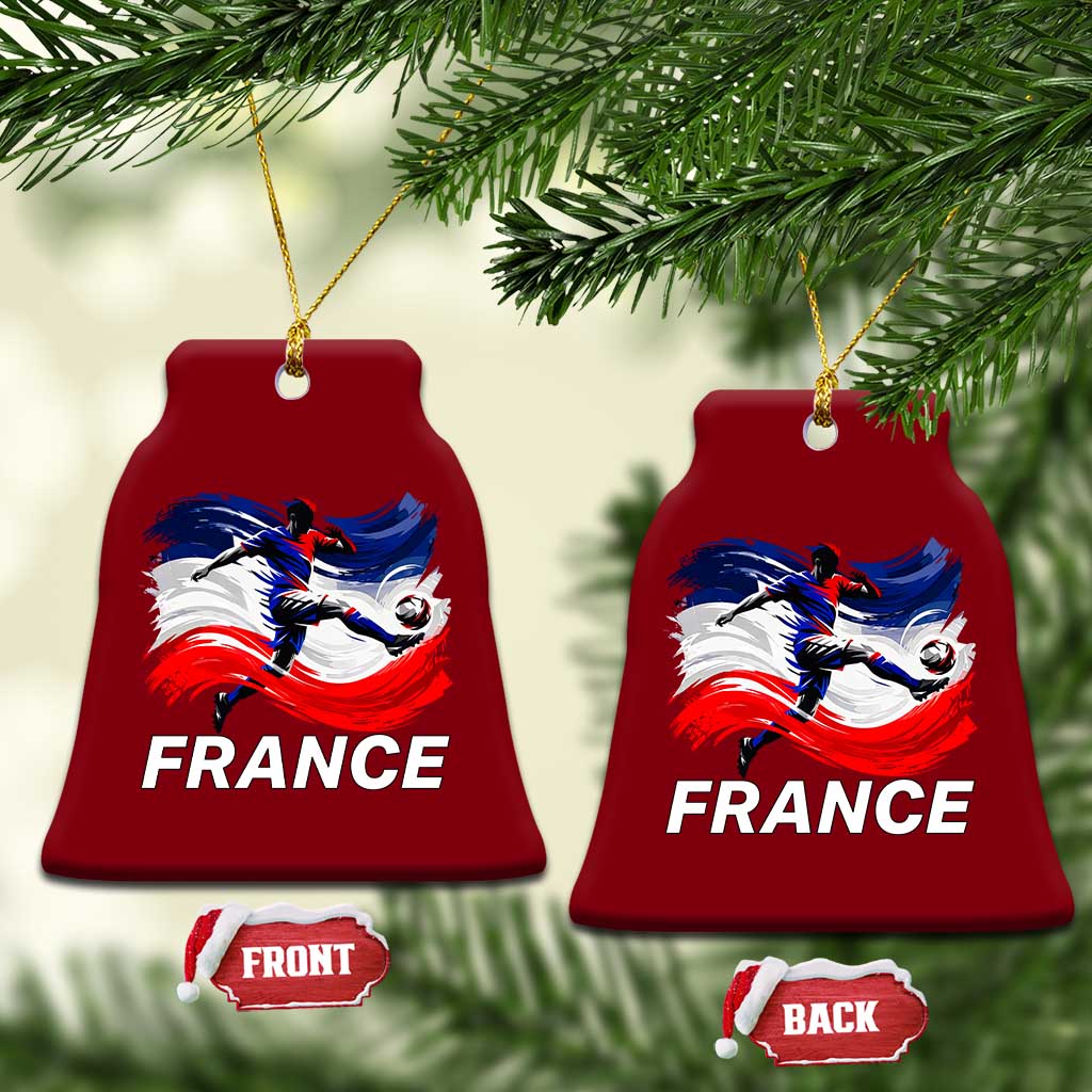France Soccer Football Fan French Flag Ceramic Ornament