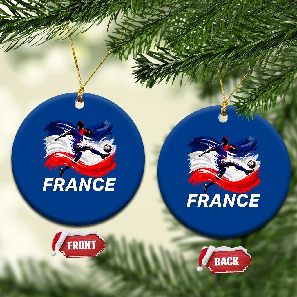 France Soccer Football Fan French Flag Ceramic Ornament