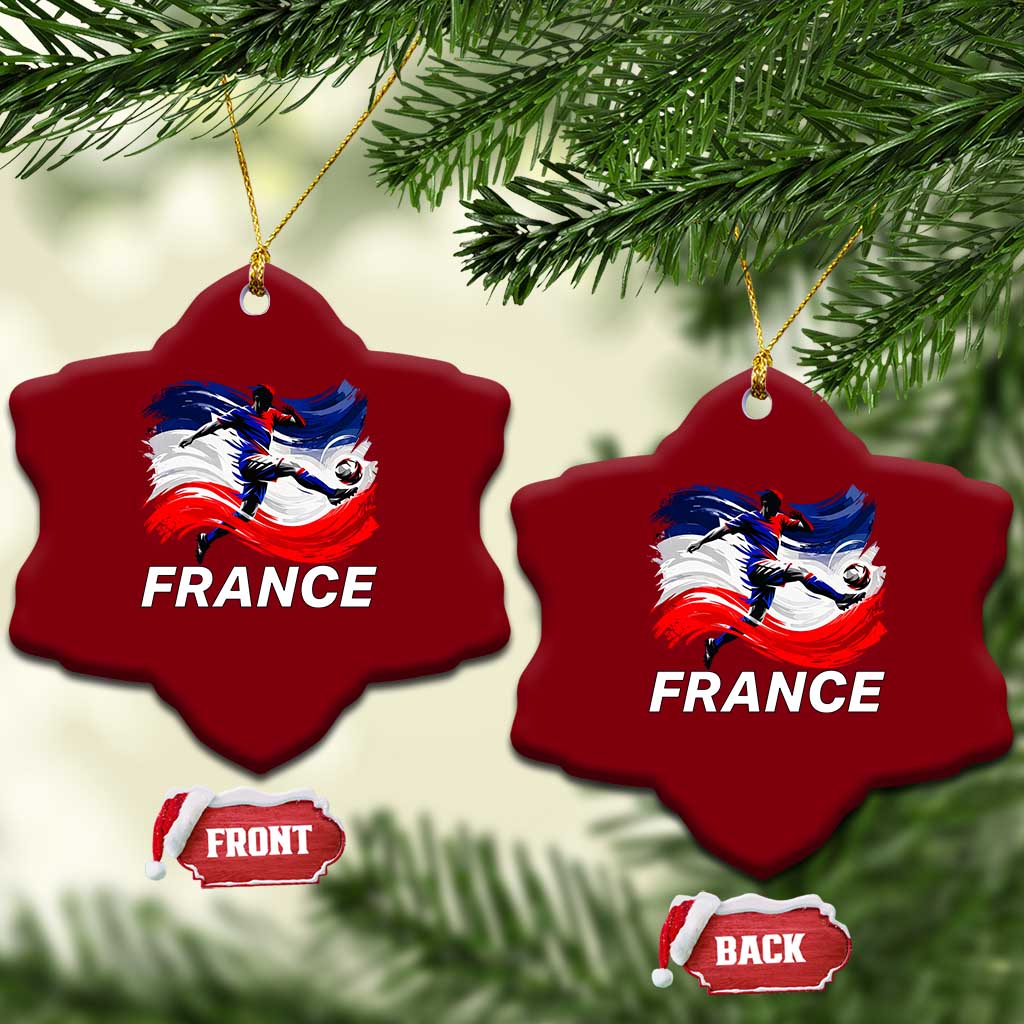 France Soccer Football Fan French Flag Ceramic Ornament