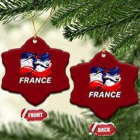 France Soccer Football Fan French Flag Ceramic Ornament