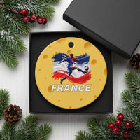 France Soccer Football Fan French Flag Ceramic Ornament