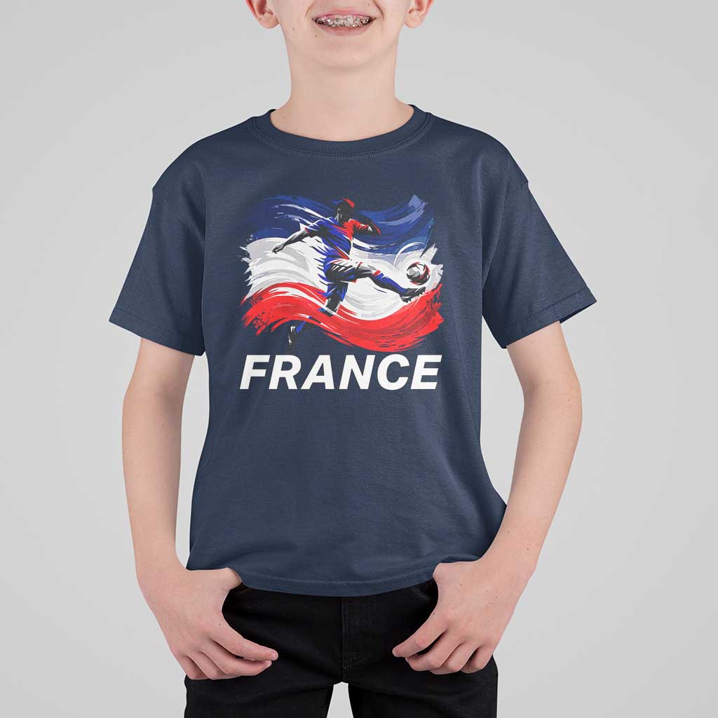 France Soccer Football Fan French Flag T Shirt For Kid