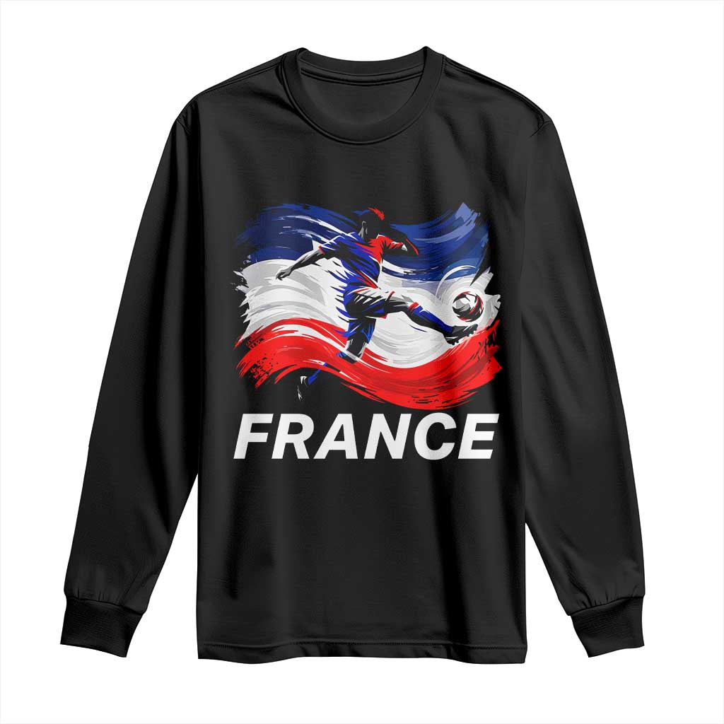 France Soccer Football Fan French Flag Long Sleeve Shirt
