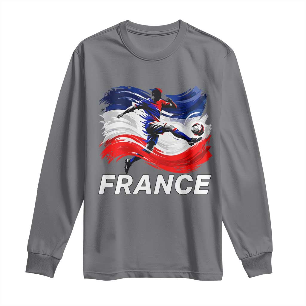 France Soccer Football Fan French Flag Long Sleeve Shirt