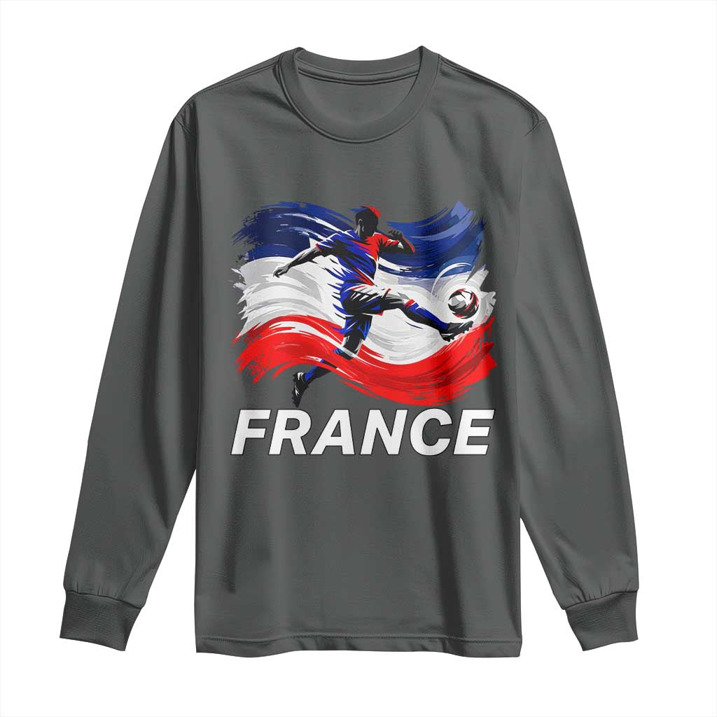 France Soccer Football Fan French Flag Long Sleeve Shirt