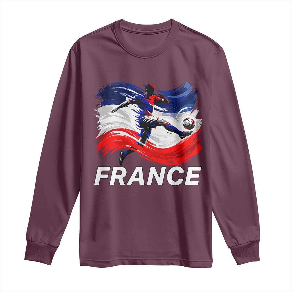 France Soccer Football Fan French Flag Long Sleeve Shirt