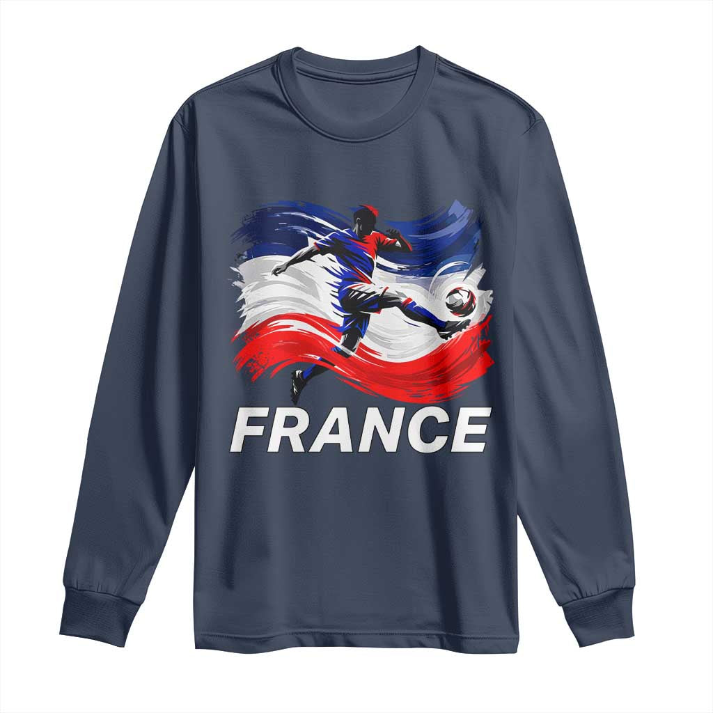 France Soccer Football Fan French Flag Long Sleeve Shirt
