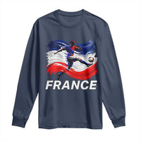 France Soccer Football Fan French Flag Long Sleeve Shirt