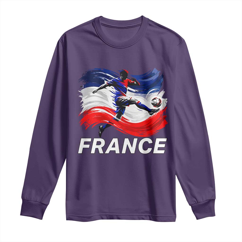 France Soccer Football Fan French Flag Long Sleeve Shirt