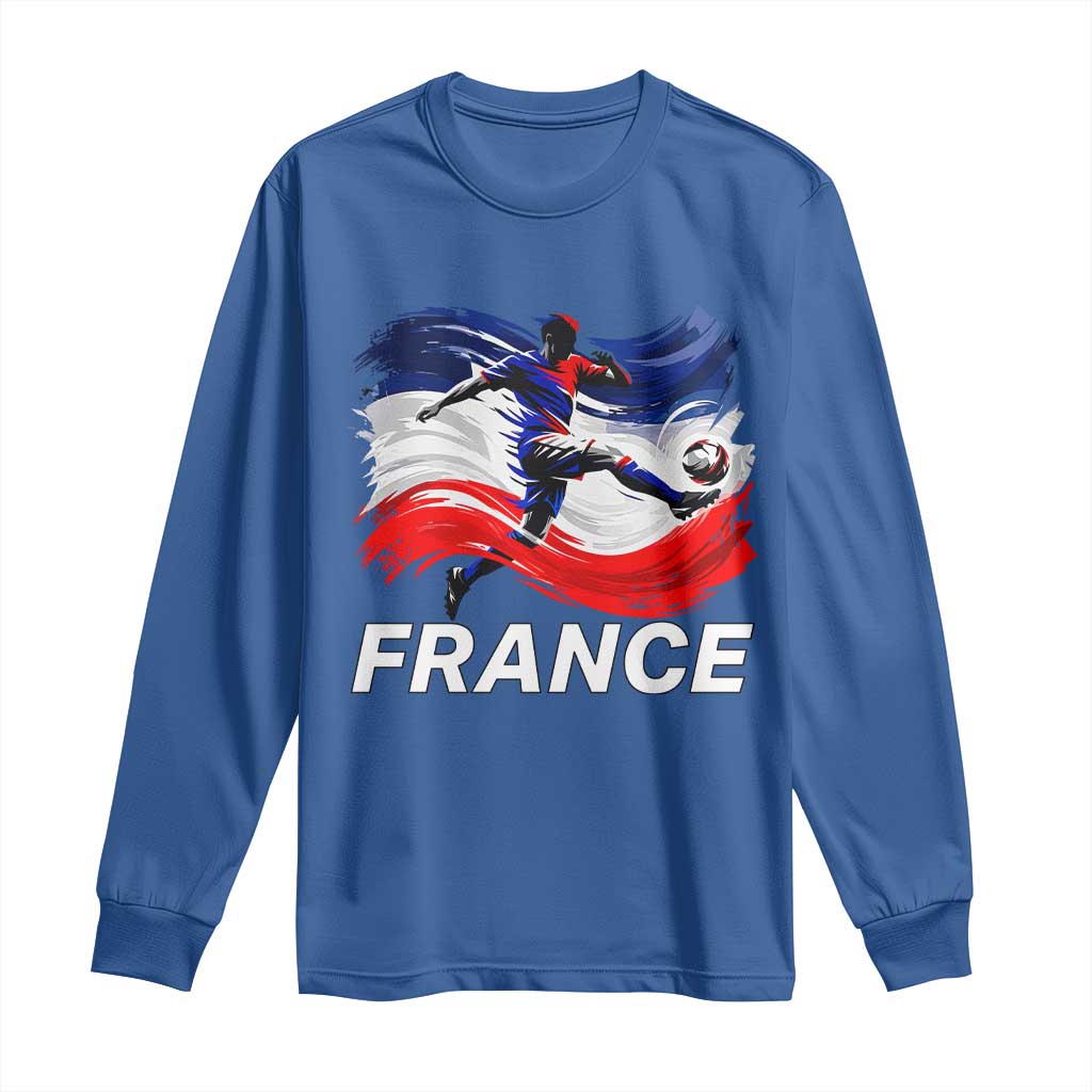 France Soccer Football Fan French Flag Long Sleeve Shirt