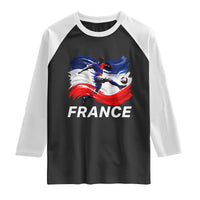 France Soccer Football Fan French Flag Raglan Shirt